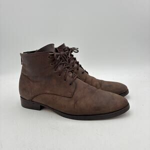 All Saints Men\'s Dark Brown Leather Lace-Up Boots AllSaints Men main image 3